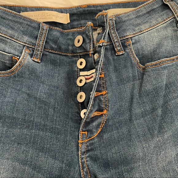 NWT Anthropologie Pilcro and the Letterpress High Rise Flare Crop Jeans Size 25 - Picture 11 of 16